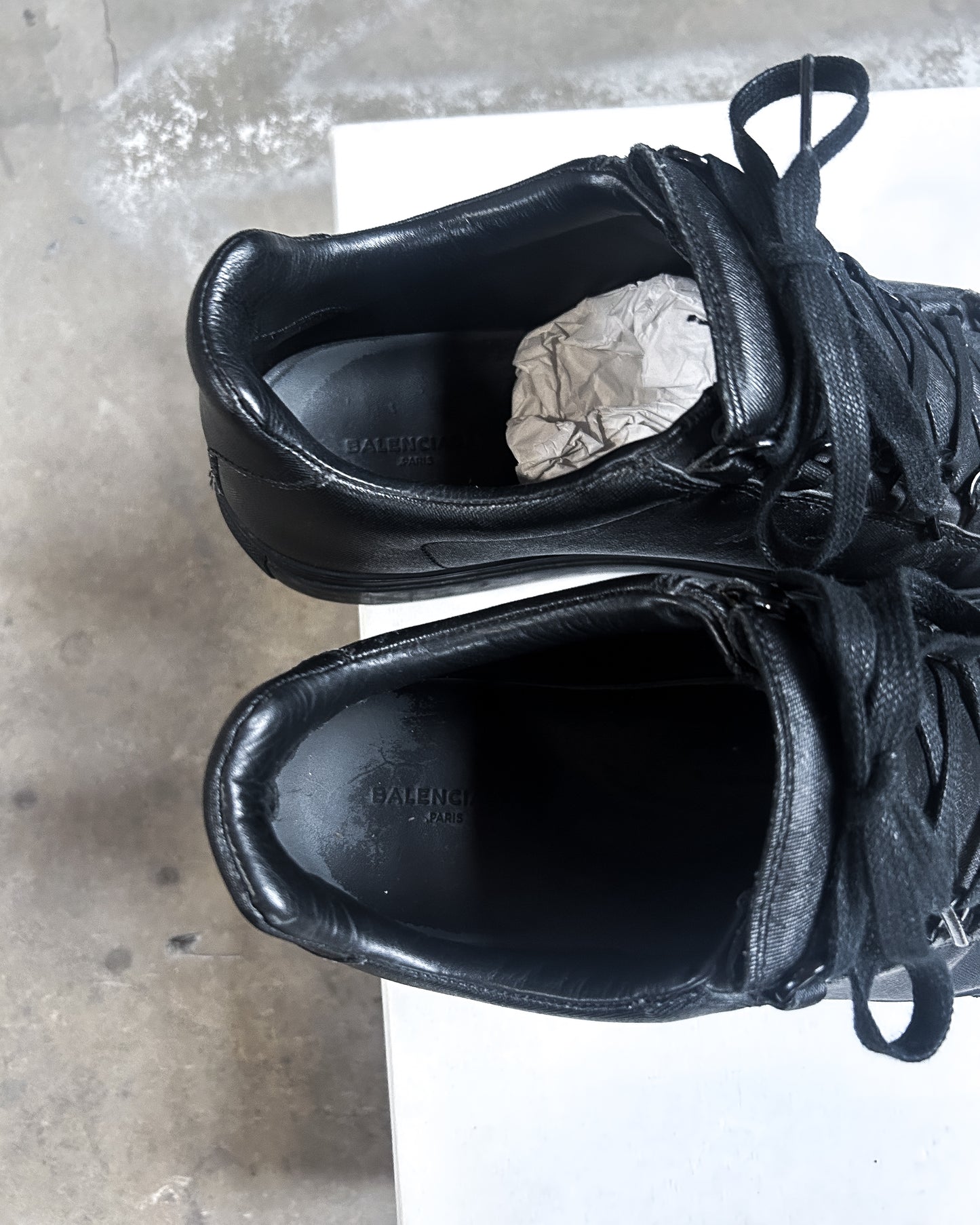 BLACK WAXED DENIM ARENAS