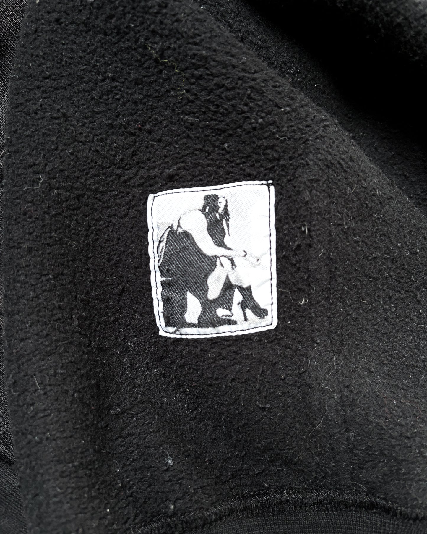 BLACK ASYMMETRICAL MOUNTAIN HOODIE