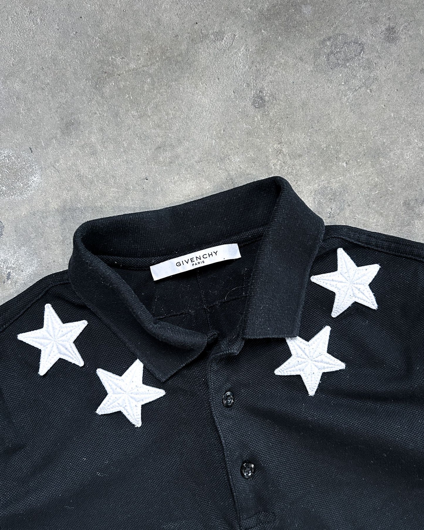 F/W17 WHITE STAR APPLIQUÉ BLACK 47 POLO