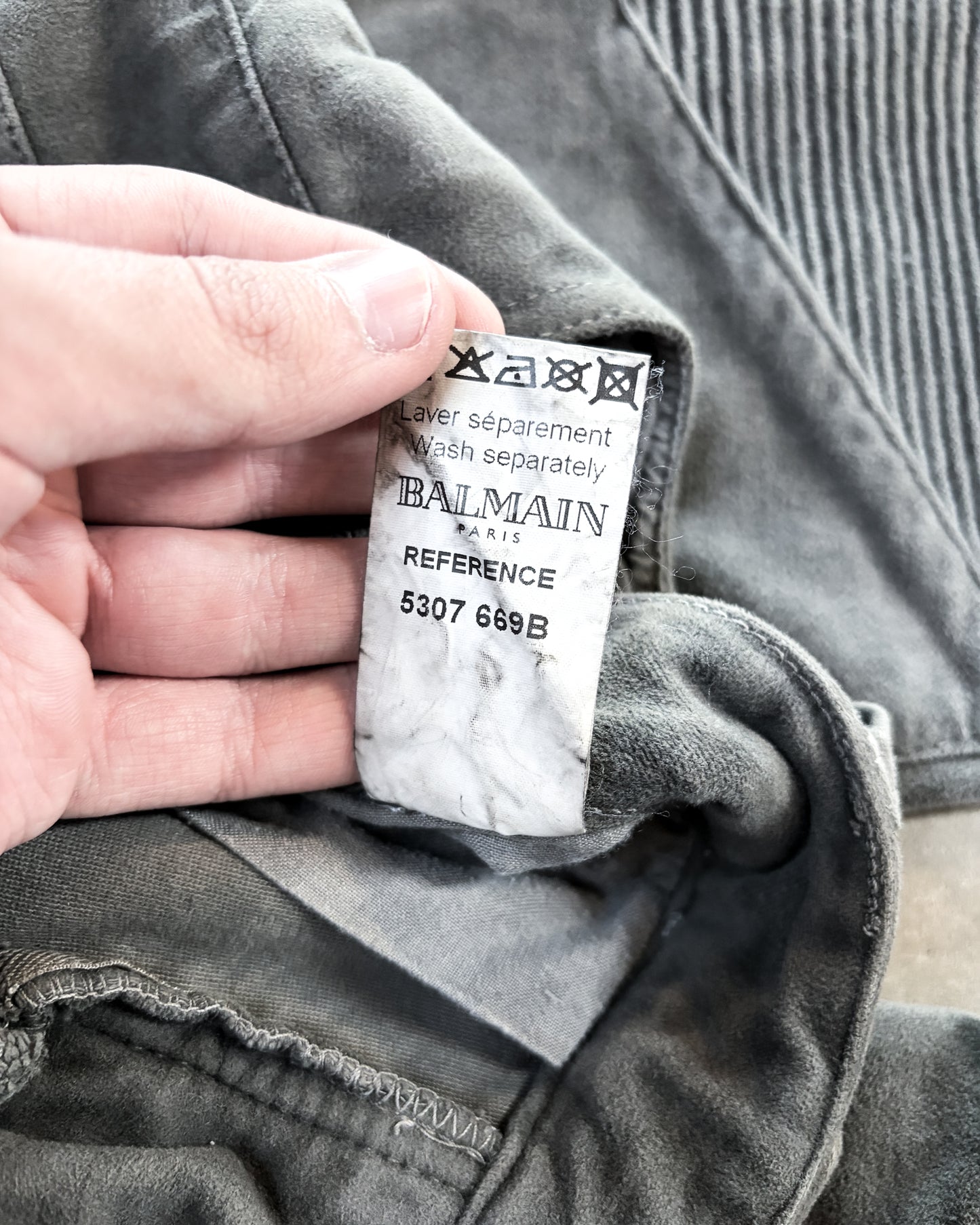 GREY MOLESKIN BIKERS BY DECARNIN