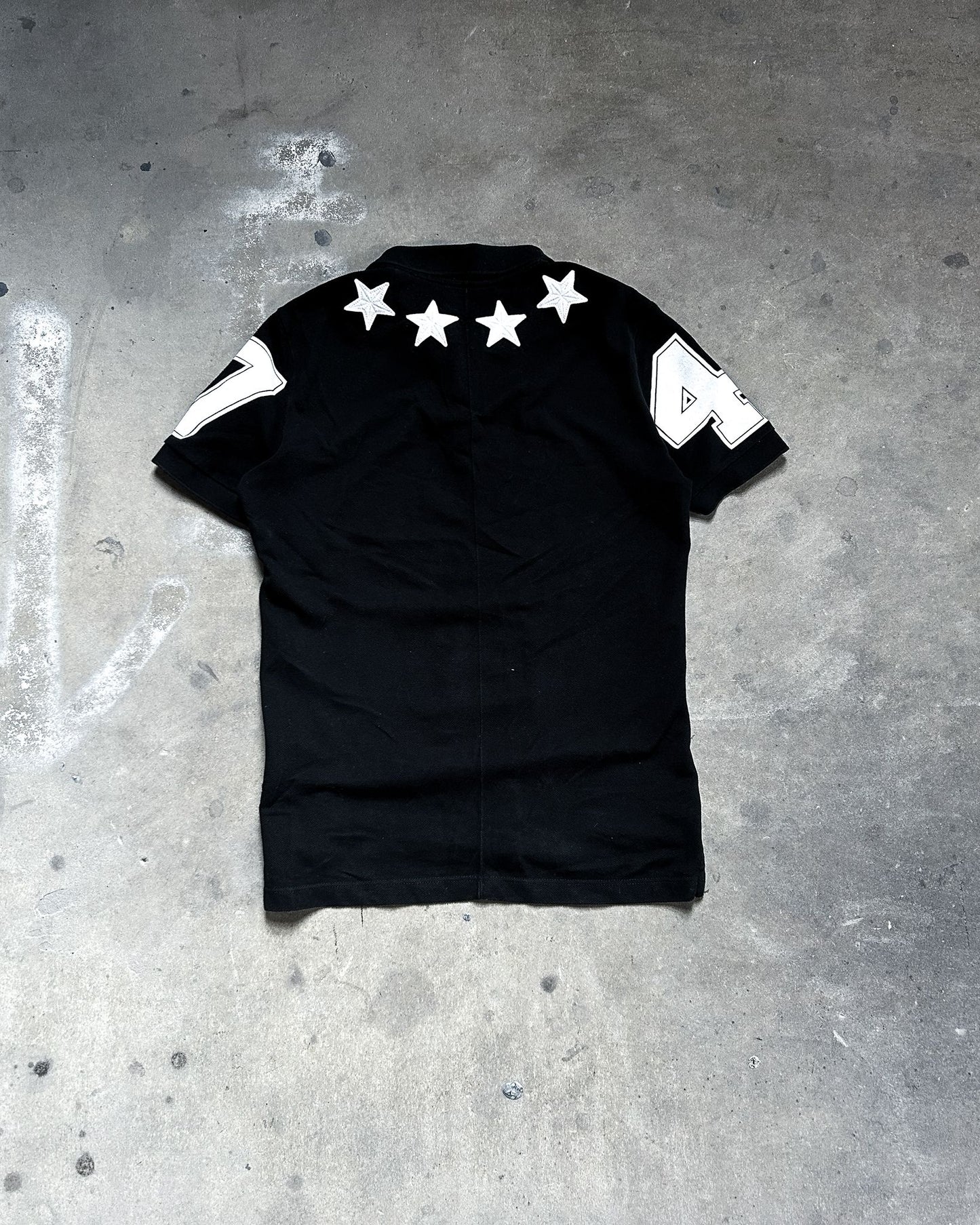 F/W17 WHITE STAR APPLIQUÉ BLACK 47 POLO