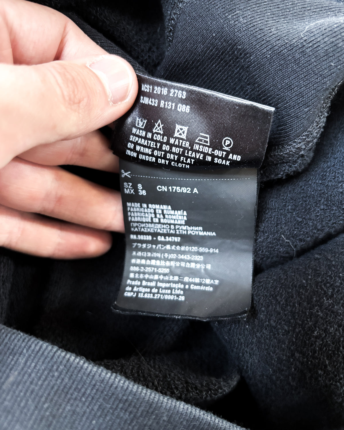 S/S18 PRADA BLACK HOODIE