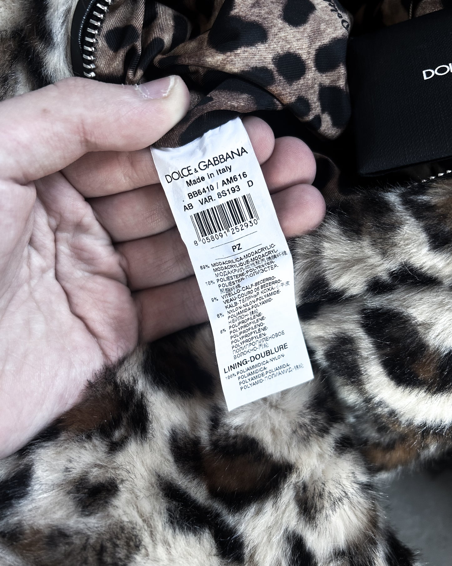 F/W17 LEOPARD PLUSH BACKPACK