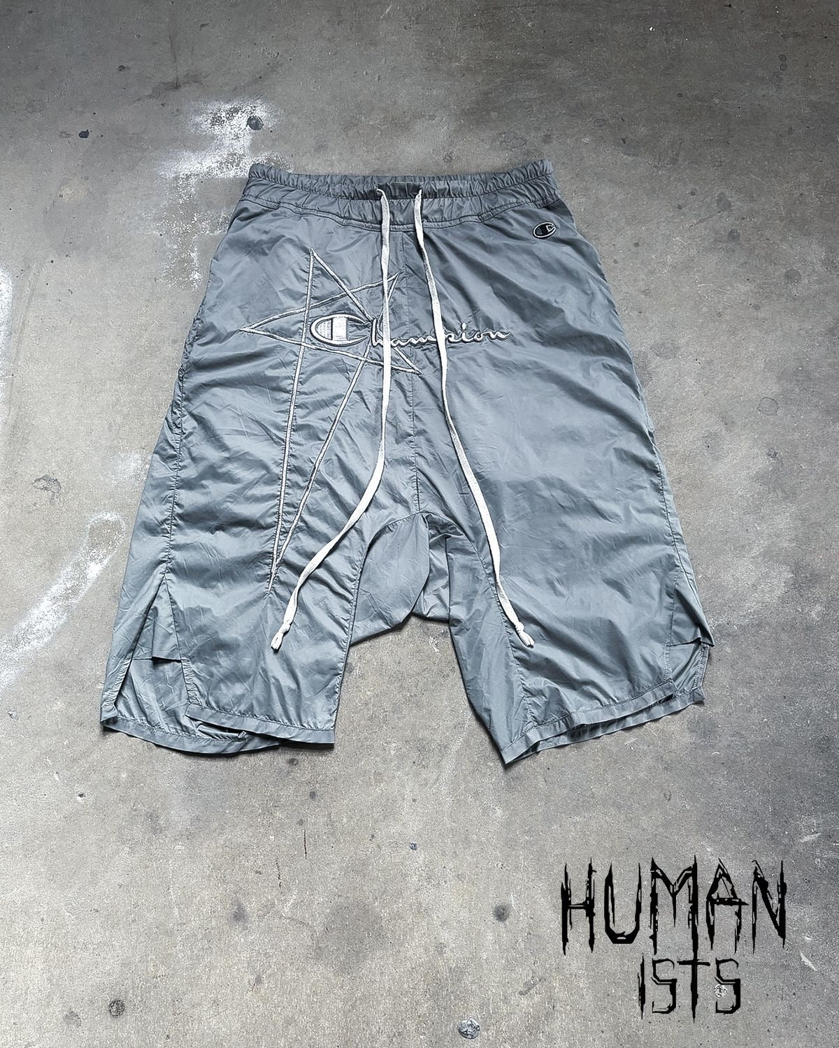 RICK OWENS X CHAMPION PENTAGRAM SHORTS