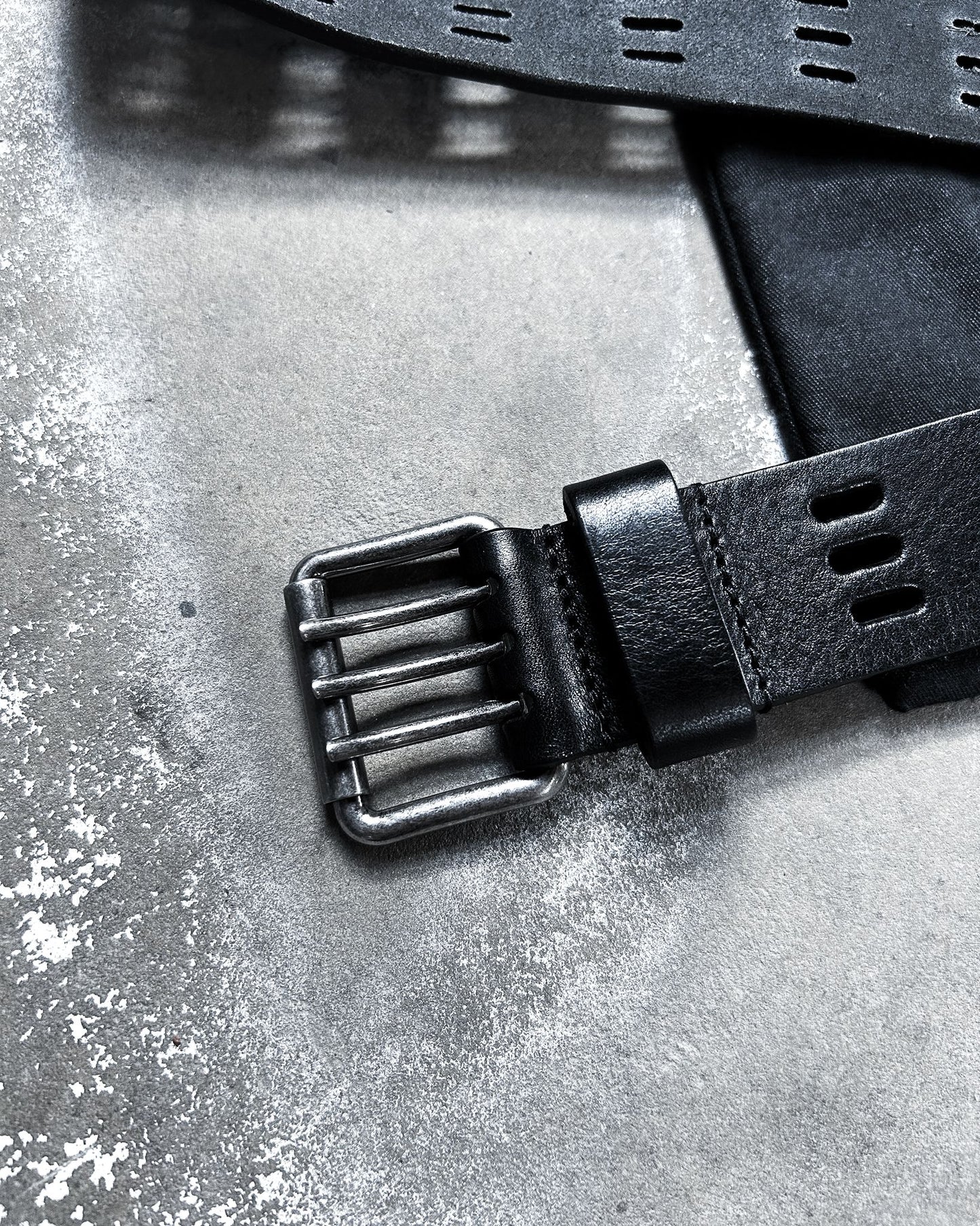 SLP MOTORCYLE PERFORATED LEATHER BELT