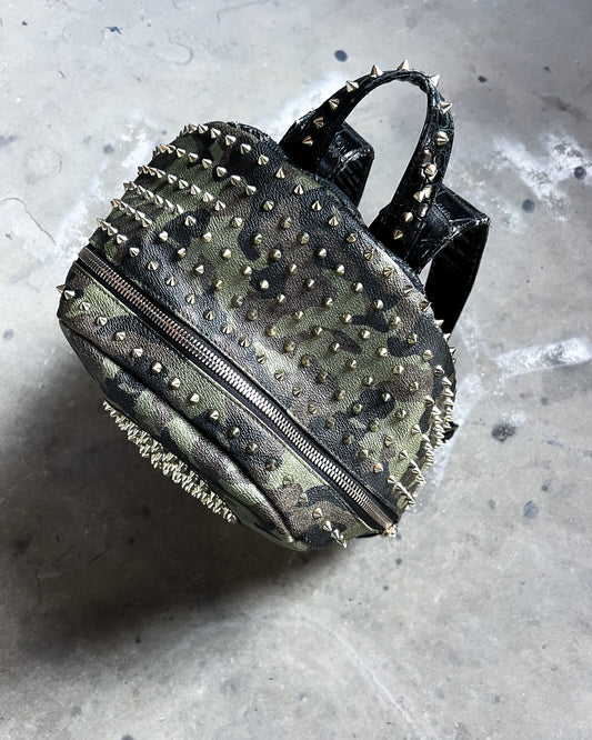 STUDDED CAMO ‘MARGIN’ BACKPACK