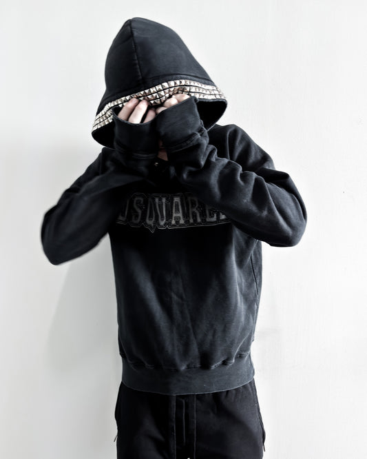 A/W05 STUDDED LOGO HOODIE