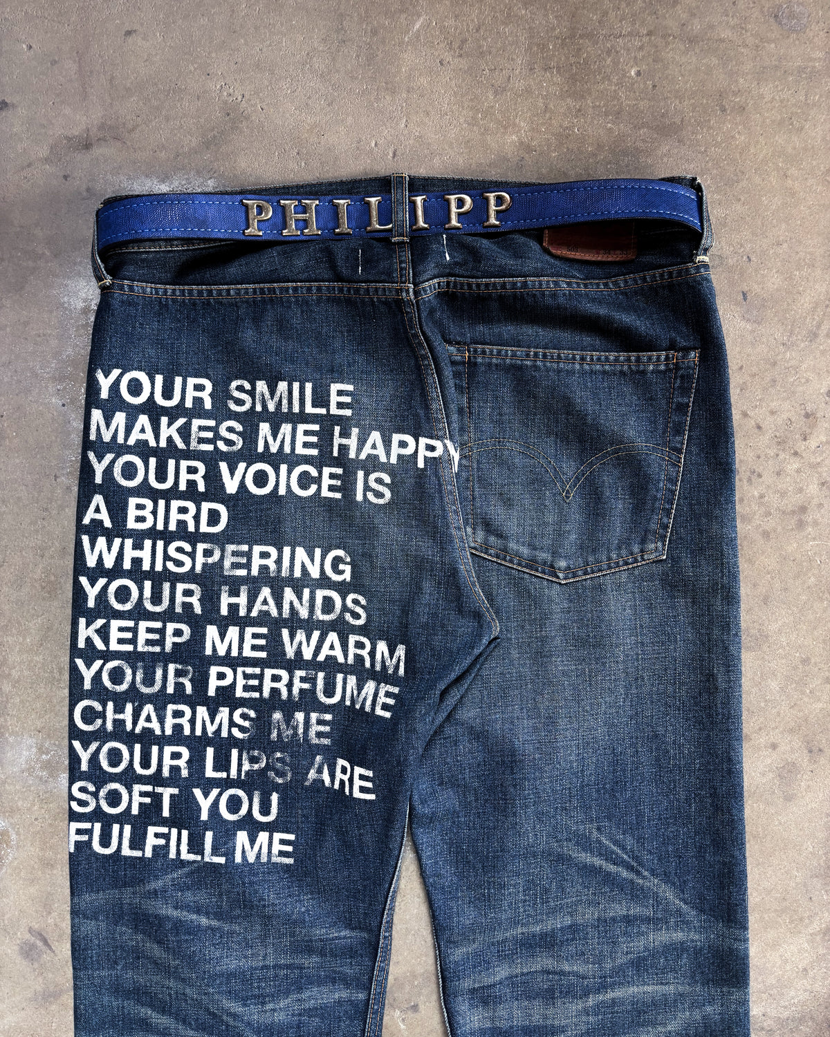 BLUE EMBELLISHED BELT