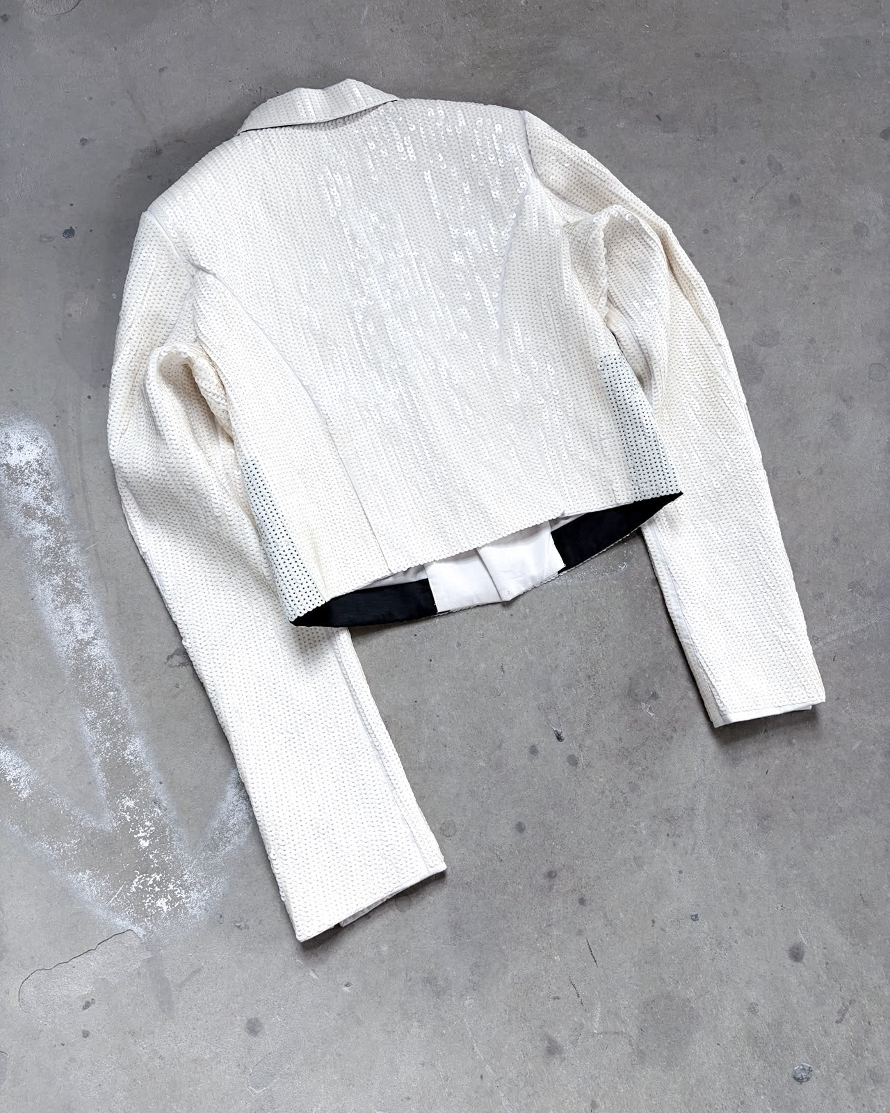 S/S20 CREAM SEQUIN BOMBER