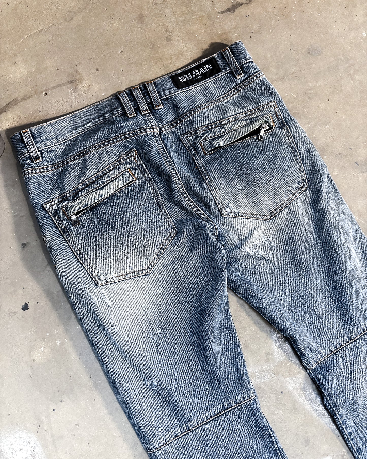 S/S15 FOUR ZIP BIKER DENIM