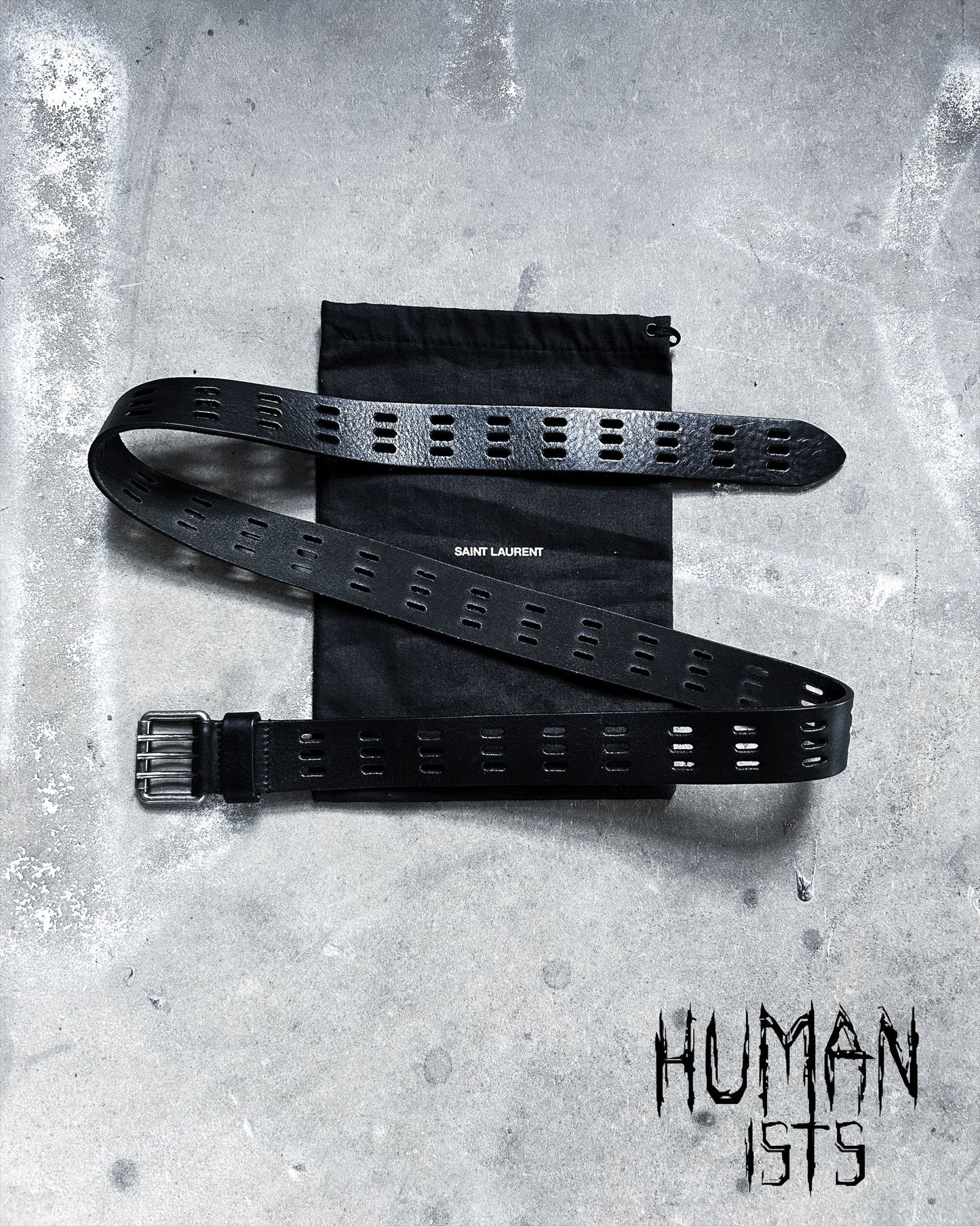 SLP MOTORCYLE PERFORATED LEATHER BELT