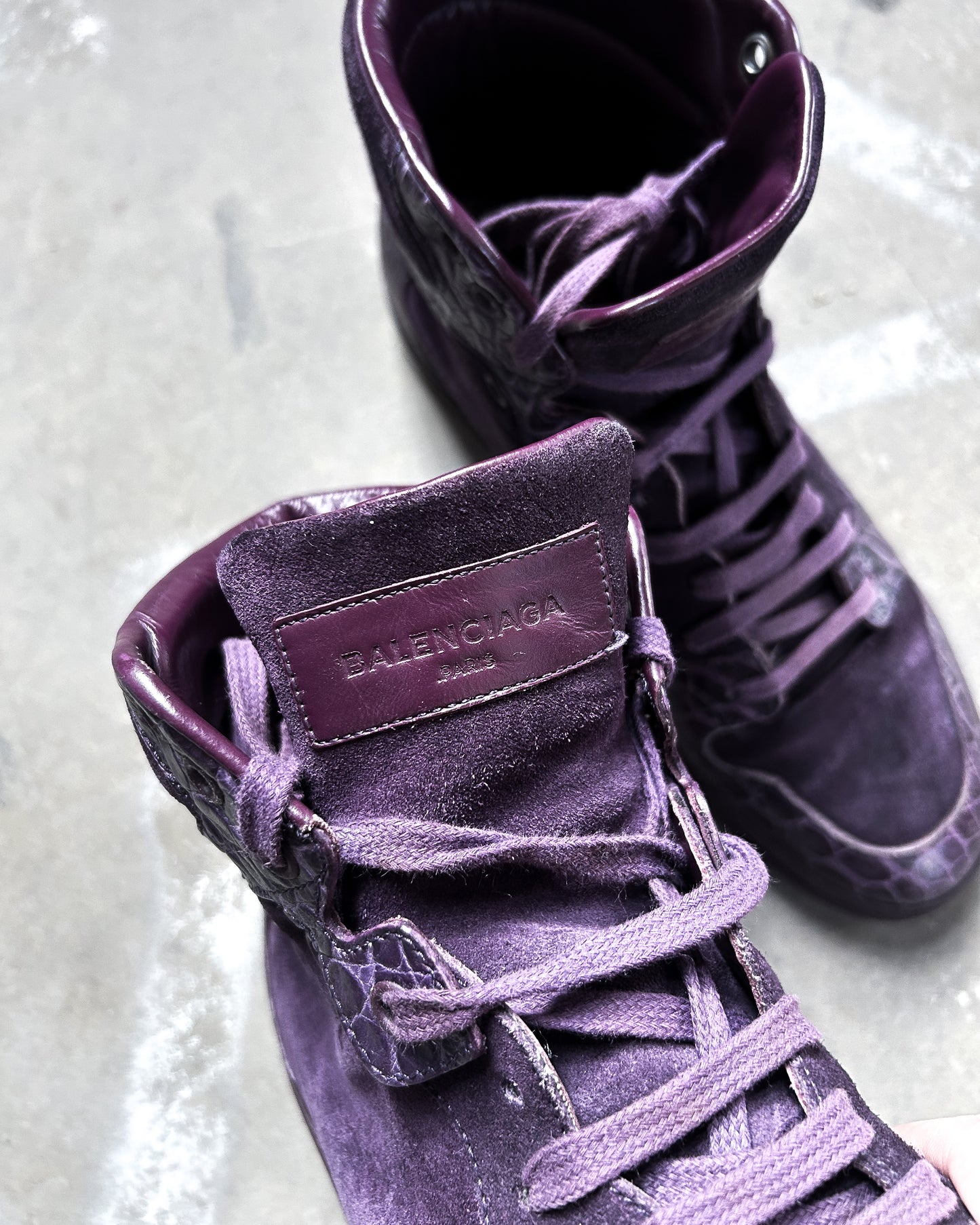 PURPLE CROC HIGH TOPS