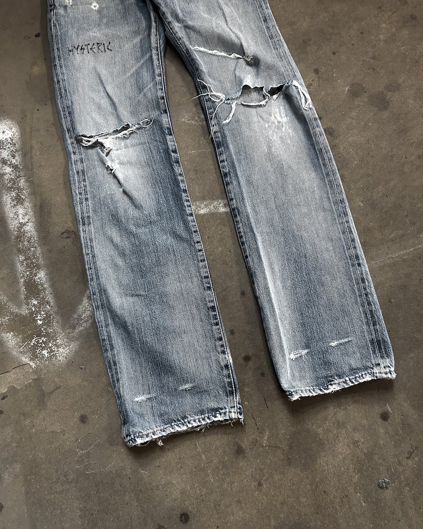 THRASHED HYSTERIC GLAMOUR DENIM