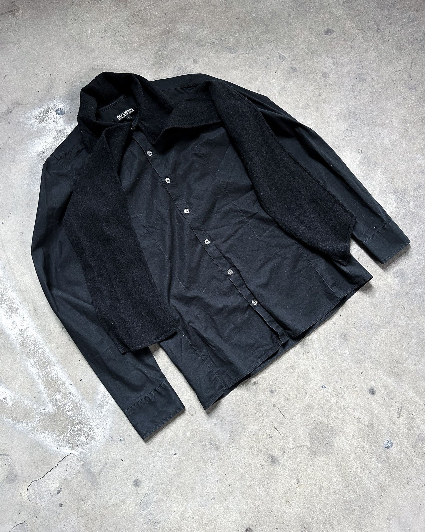 AW08 SCARF COLLAR BUTTON UP