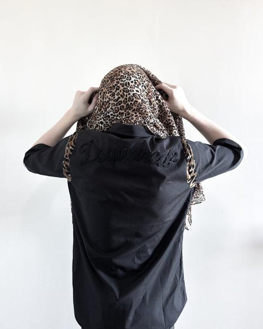 LEOPARD GUNSLINGER BOWLING SHIRT