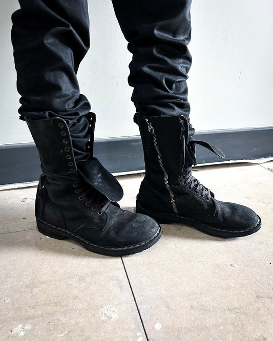 F/W09 “CRUST” BLISTERED COMBAT BOOTS