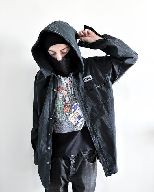 A/W02 ‘VIRGINIA CREEPER’ DEEP HOODED WORKER SHIRT