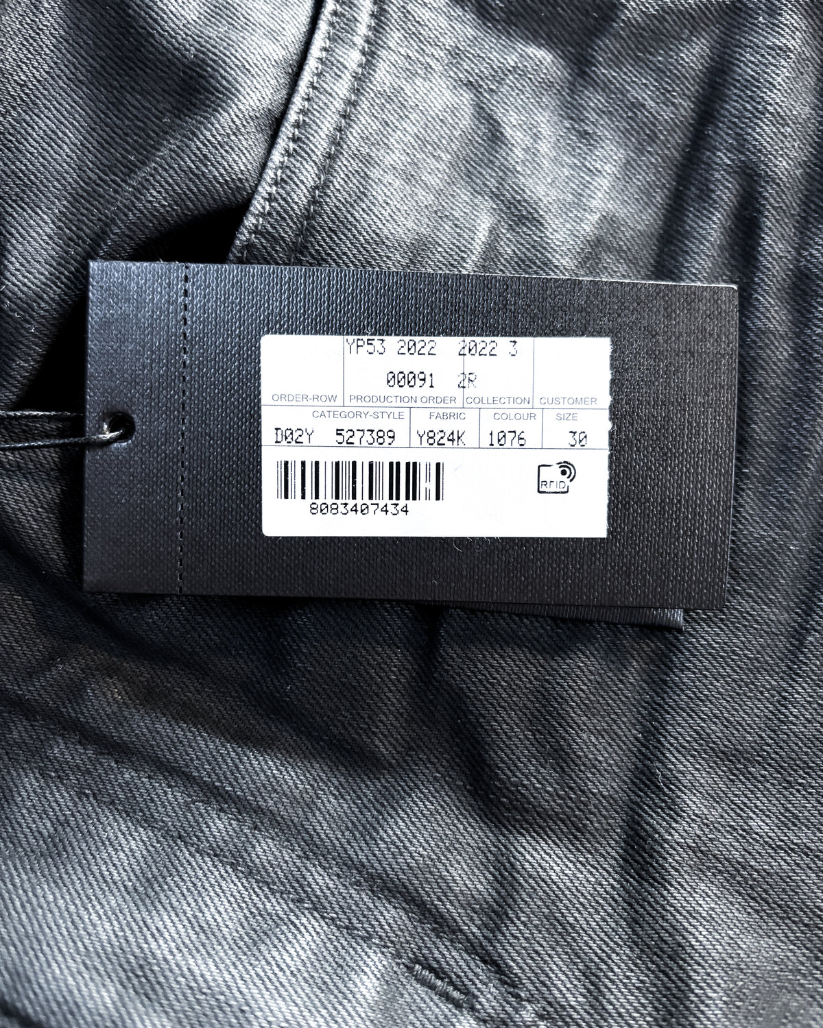 F/W22 BLACK WAXED D02 DENIM