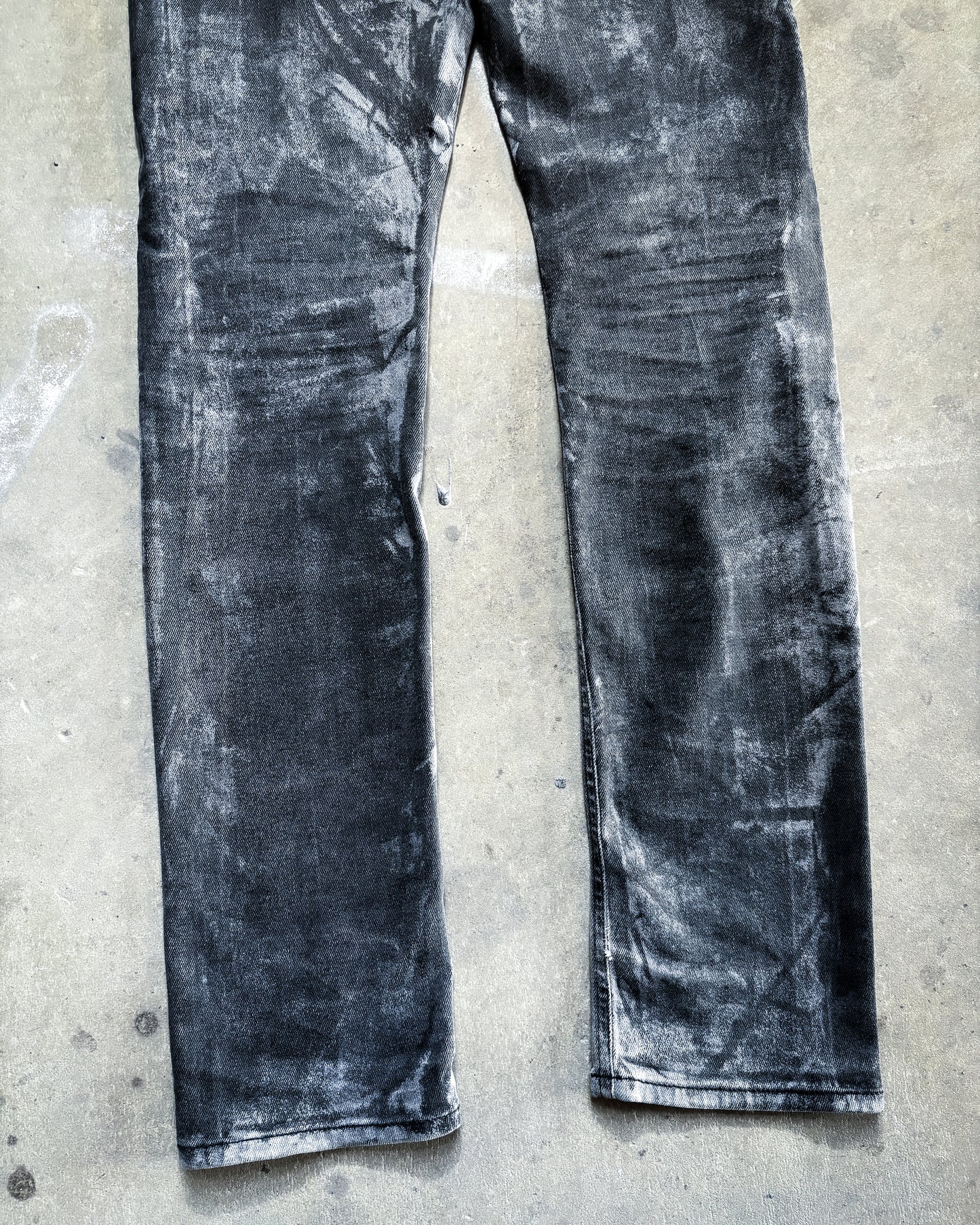 S/S16 BLACK PAINTED SLIM DENIM BY ALEXANDER WANG