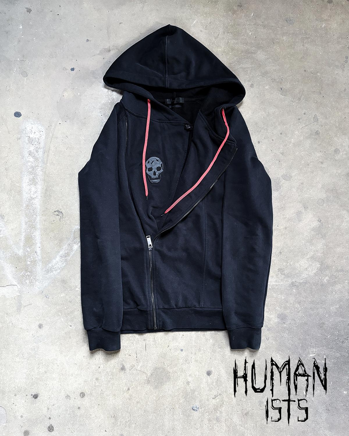 A/W15 SKULL ASYMMETRICAL ZIP UP