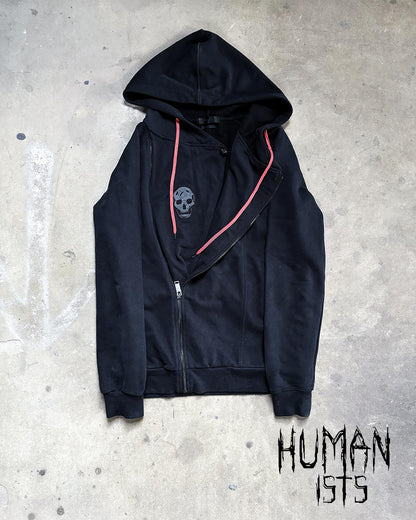 A/W15 SKULL ASYMMETRICAL ZIP UP