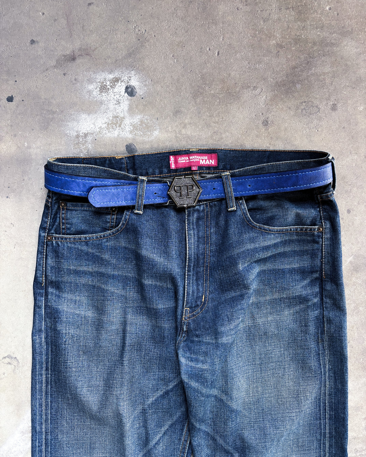 BLUE EMBELLISHED BELT