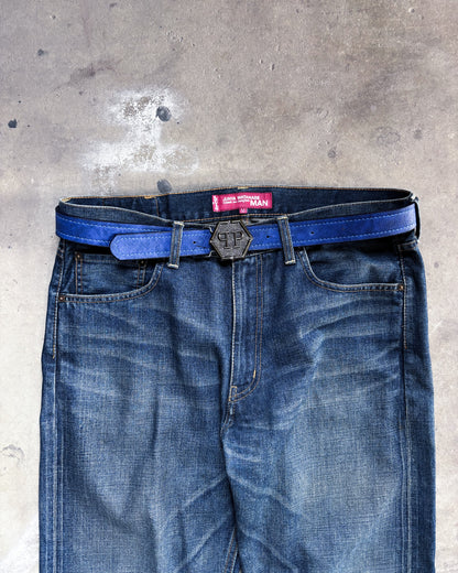 BLUE EMBELLISHED BELT
