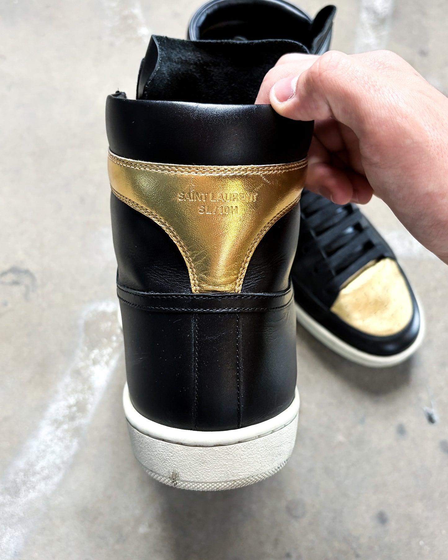 GOLD HIGH TOP SL10H SNEAKERS