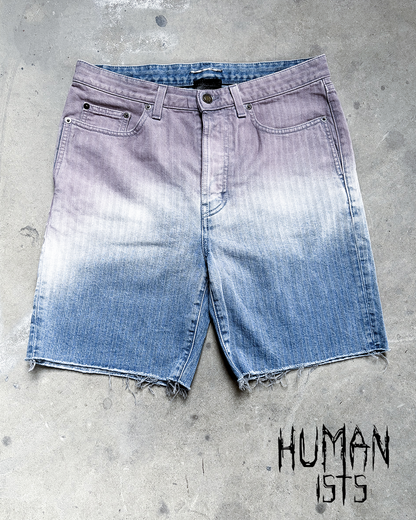 S/S20 GRADIENT RAW EGDE DENIM SHORTS