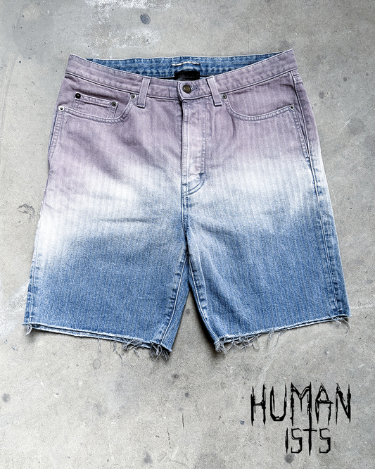 S/S20 GRADIENT RAW EGDE DENIM SHORTS