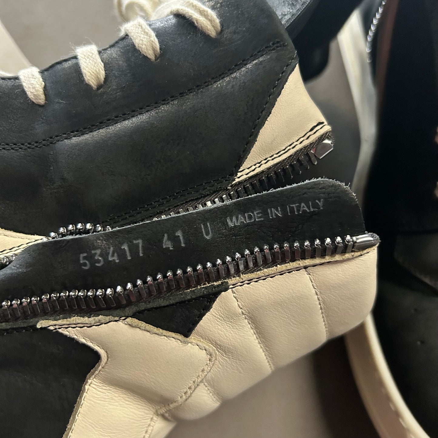 RICK OWENS SS24 LIDO WAXED GEOBASKETS