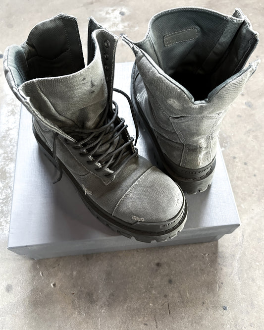 DISTRESSED KHAKI STRIKE BOOTS