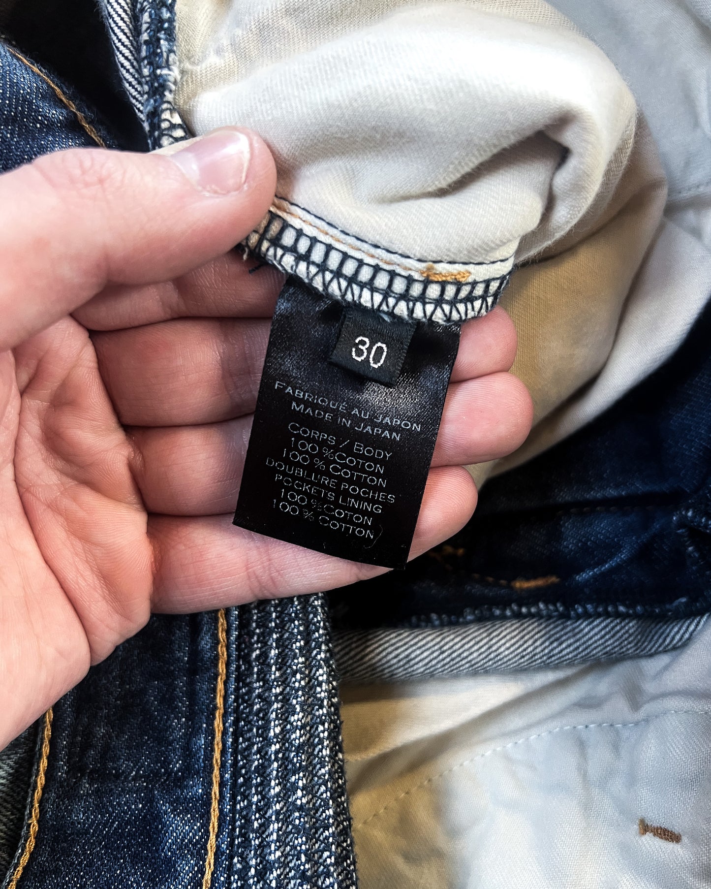 F/W14 DISTRESSED BLUE BIKER DENIM