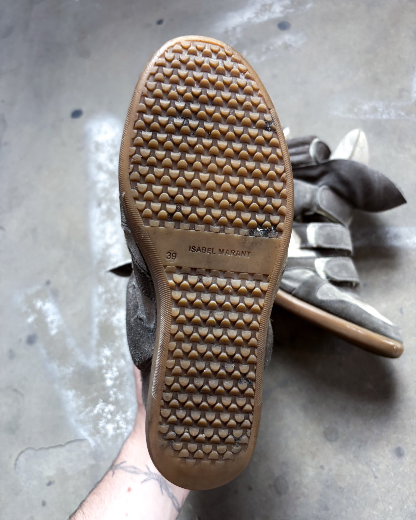 GREY/BROWN BEKETT WEDGE SNEAKERS