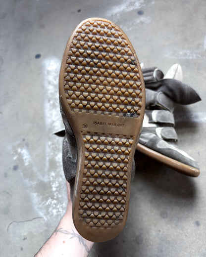 GREY/BROWN BEKETT WEDGE SNEAKERS