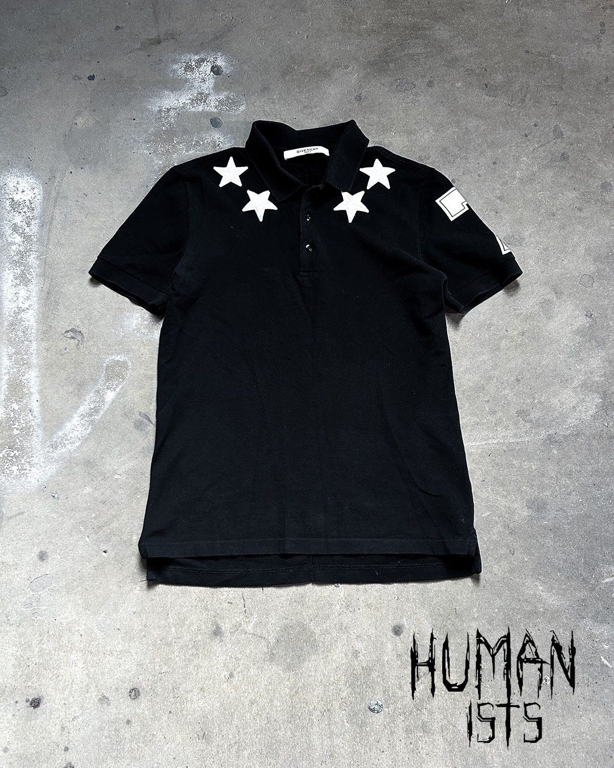 F/W17 WHITE STAR APPLIQUÉ BLACK 47 POLO