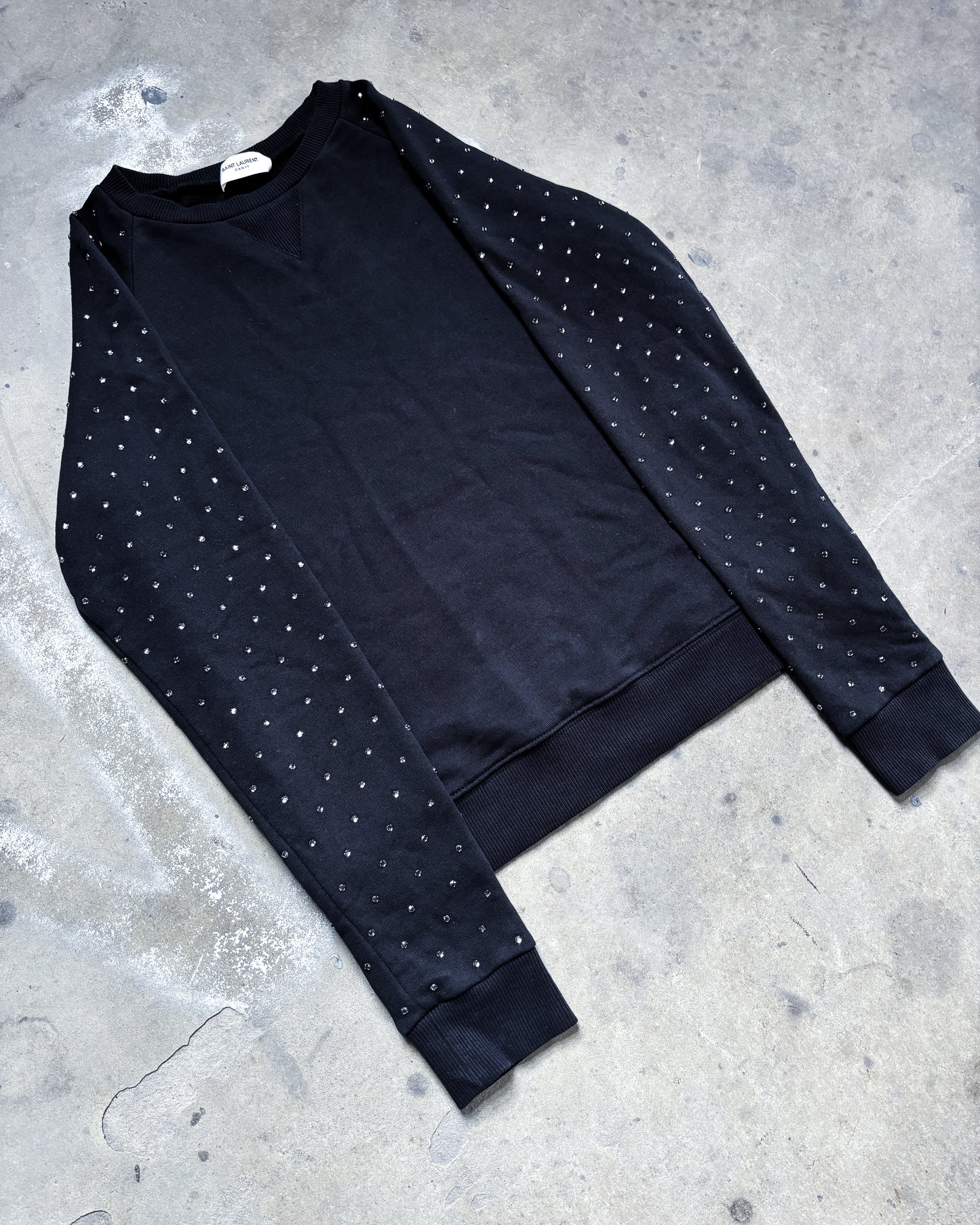 F/W15 RHINESTONE SLEEVE SWEATER