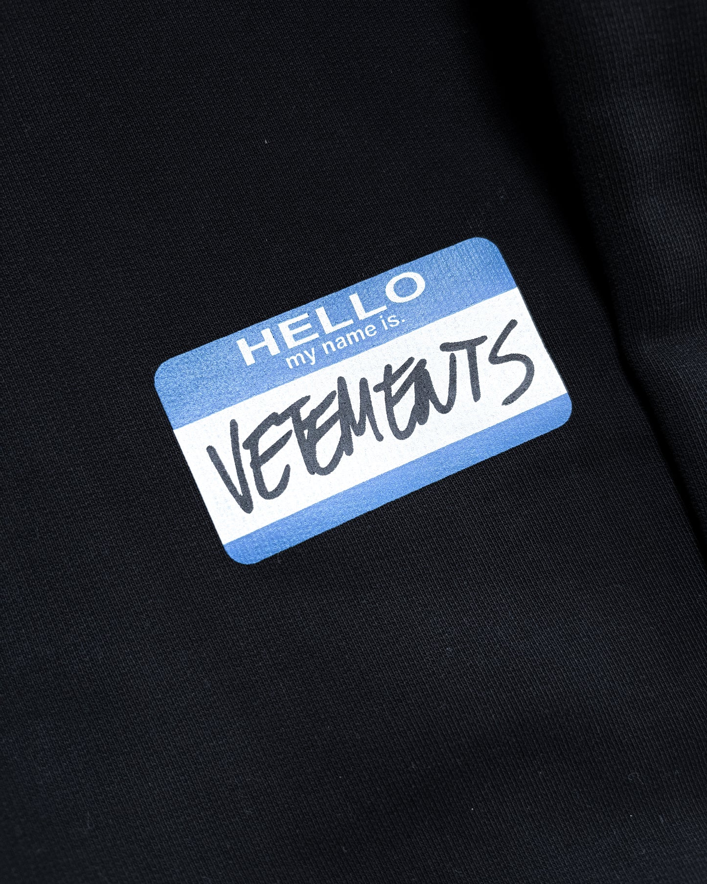 S/S22 ‘MY NAME IS VETEMENTS’ NAME BADGE SWEATER