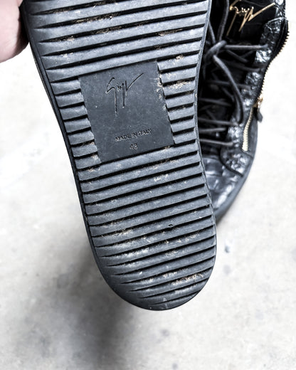 BLACK CROCODILE KRISS HIGH TOPS
