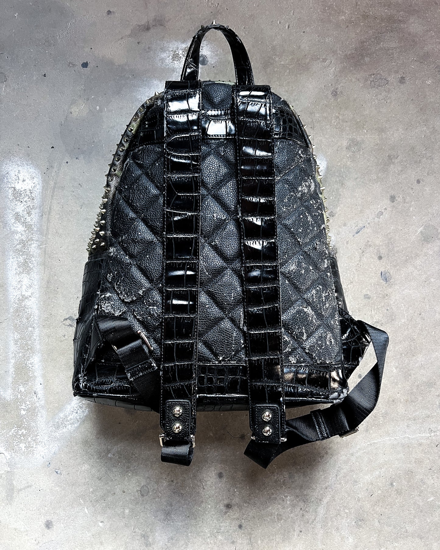 STUDDED CAMO ‘MARGIN’ BACKPACK