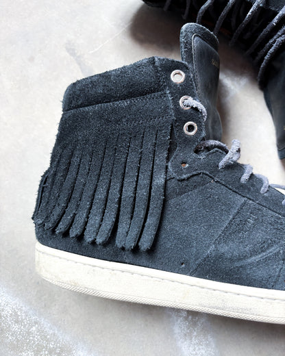F/W15 BLACK SUEDE FRINGE HIGH TOPS
