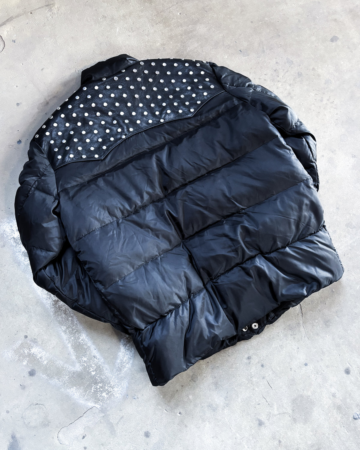 F/W14 STUDDED LEATHER PUFFER JACKET