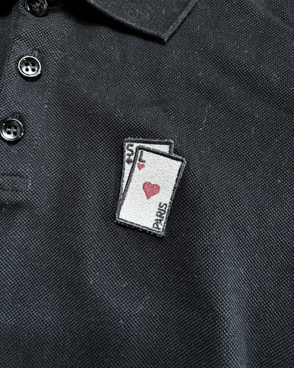 SILVER PLAYING CARD BLACK POLO