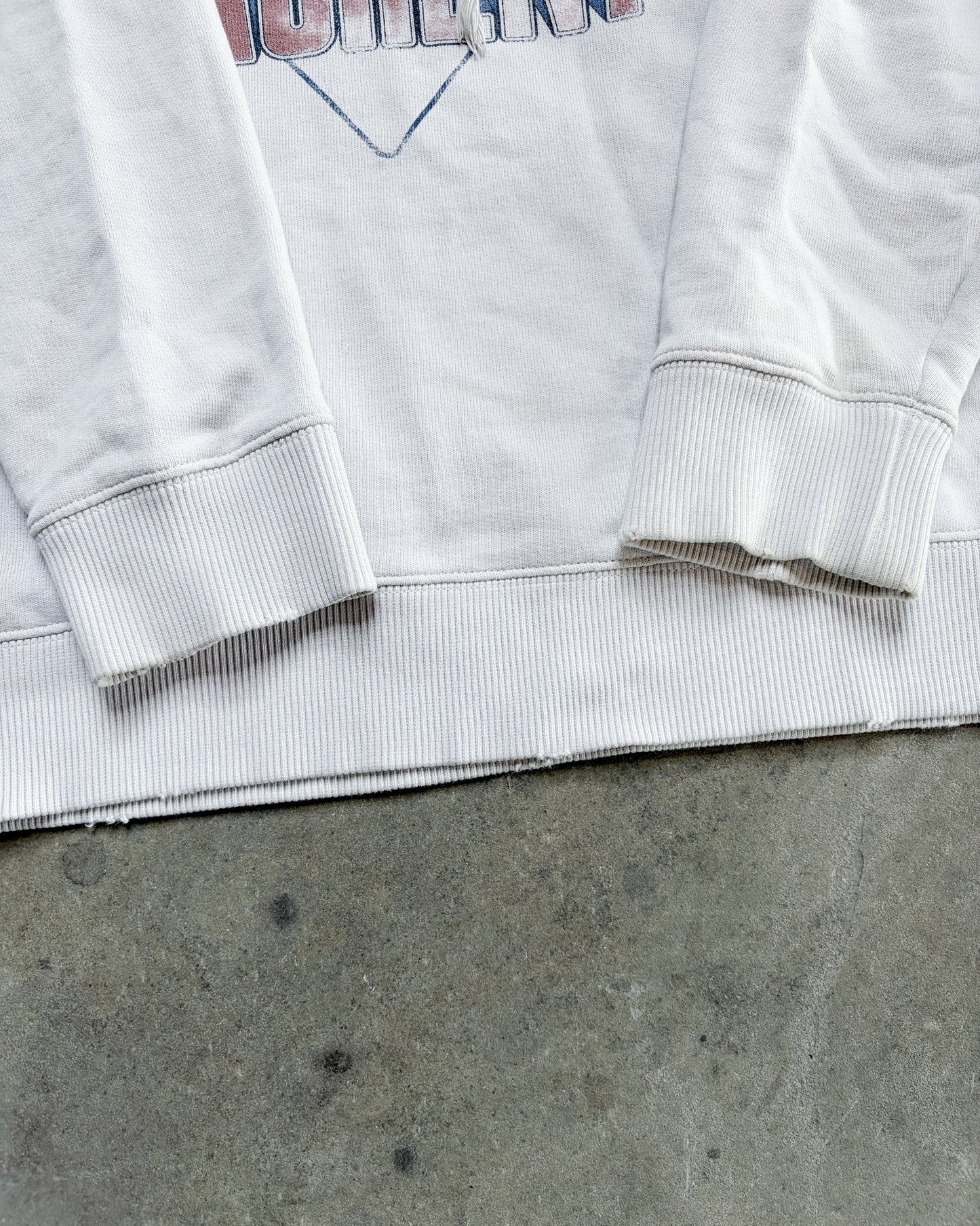 THRASHED WHITE ROBOT HOODIE