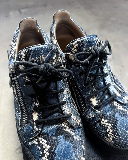 BLUE PYTHON ‘KRISS’ LOW TOPS
