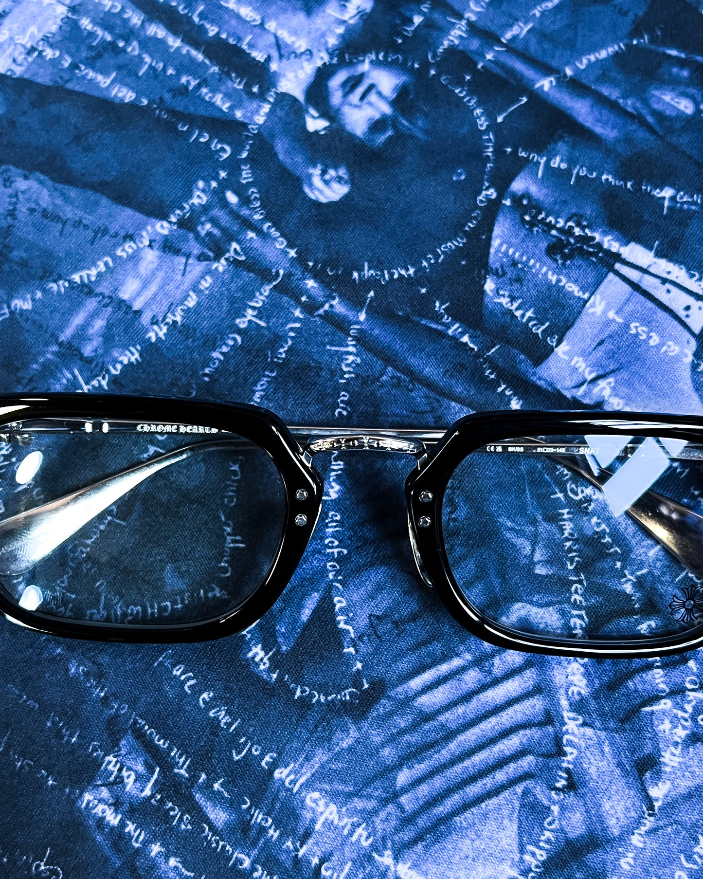 ‘SNAT’ SILVER DAGGER CLEAR GLASSES