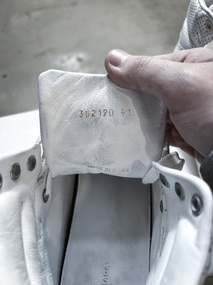 A/W15 PERFORATED WHITE HIGH TOP ARENA