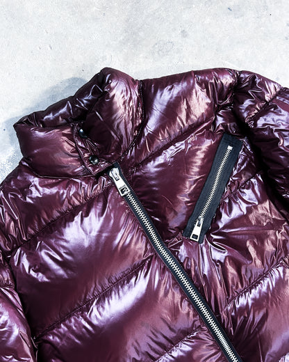 NYLON RED PUFFER DOWN JACKET