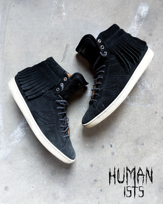F/W15 BLACK SUEDE FRINGE HIGH TOPS