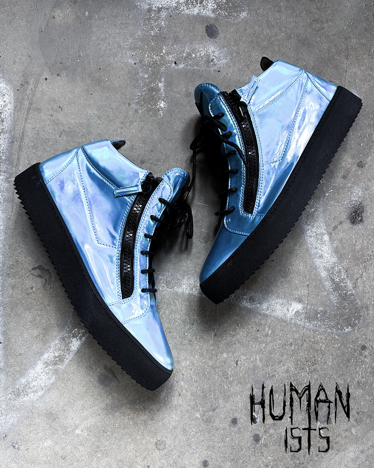 HOLOGRPAHIC BLUE KRISS HIGH TOP